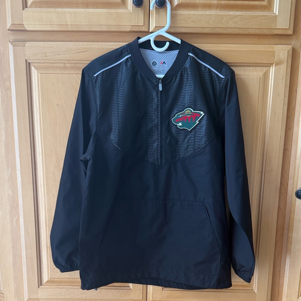 NHL, Majestic Black Windbreaker • Minnesota WILD